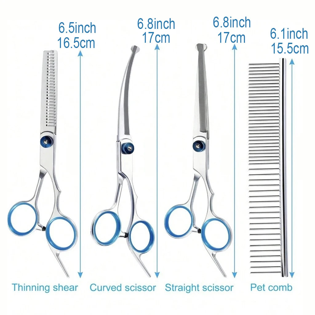 Professional Pet Grooming Scissors Kit