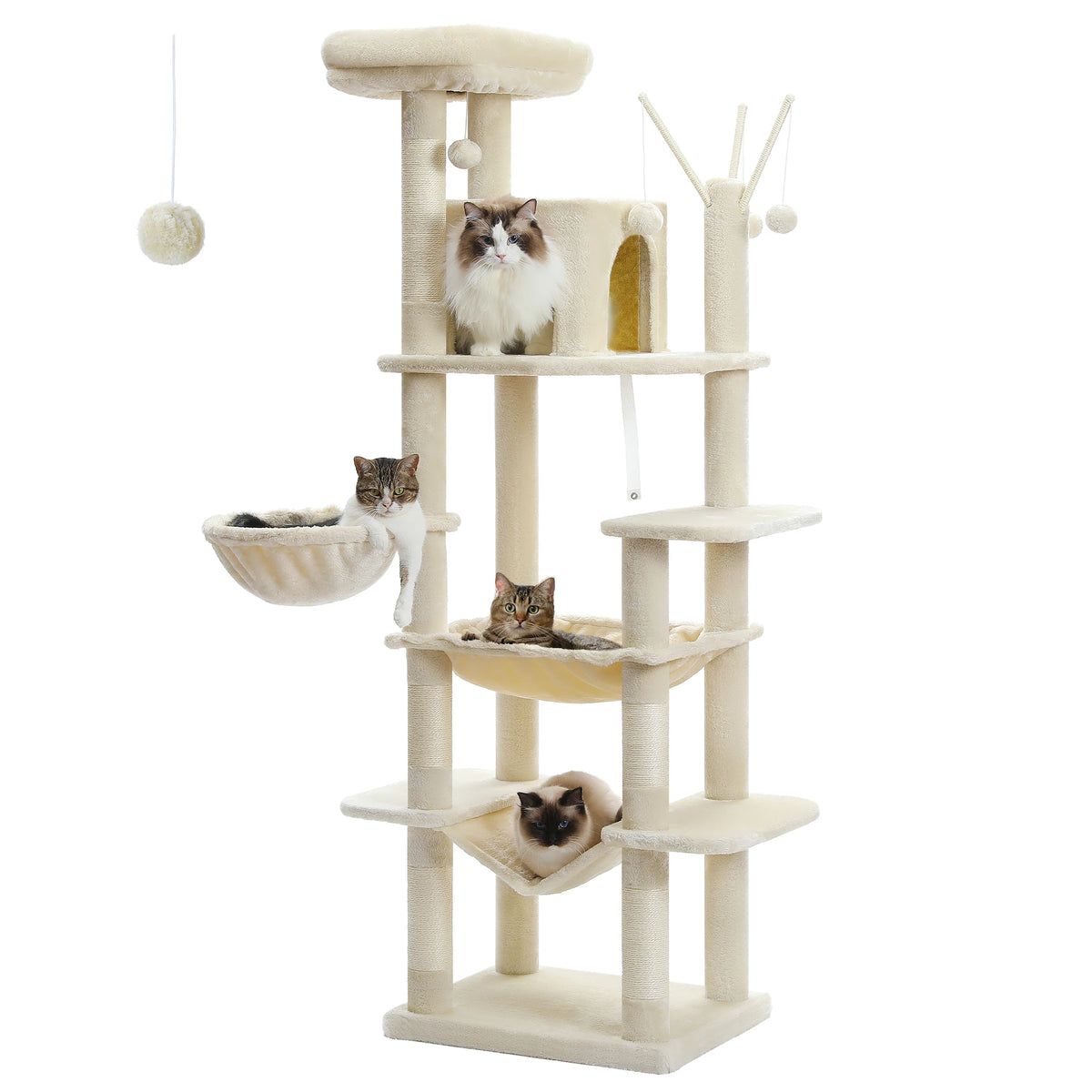 Large Multi-Level Cat Tower with Caves & Perches