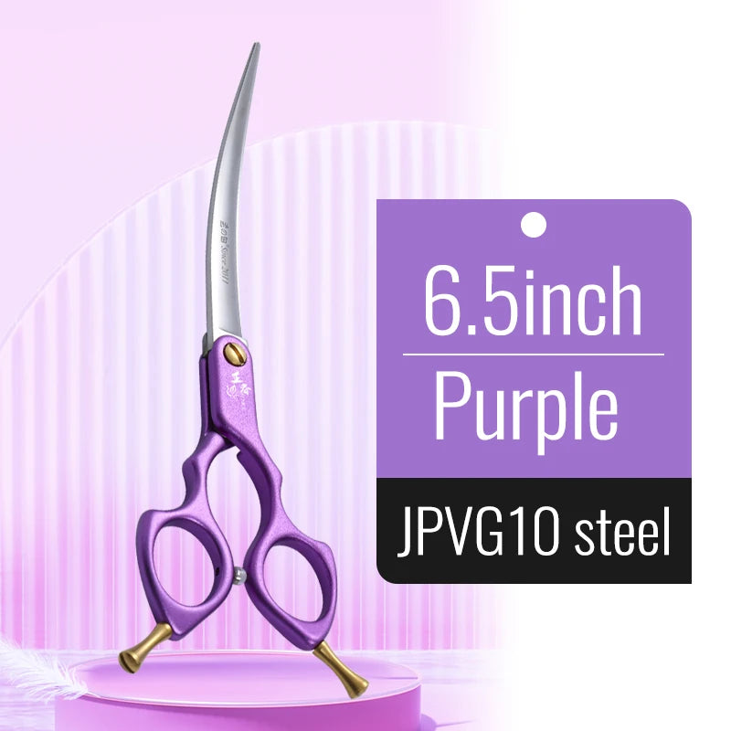 Professional 440C Curved Dog Grooming Shears