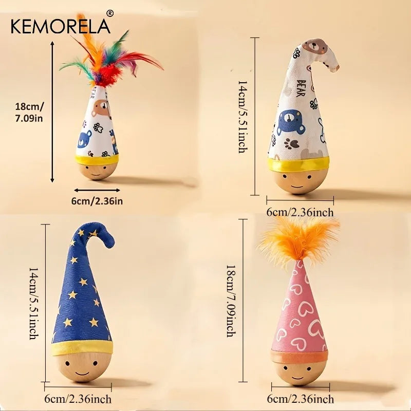 KEMORELA Swing Cat Toy Dynamic Shaking Interactive Game Specially Designed For Cats Independent Playtime Feather Style Pet Toy
