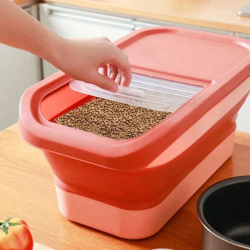 Collapsible Airtight Pet Food Storage Container