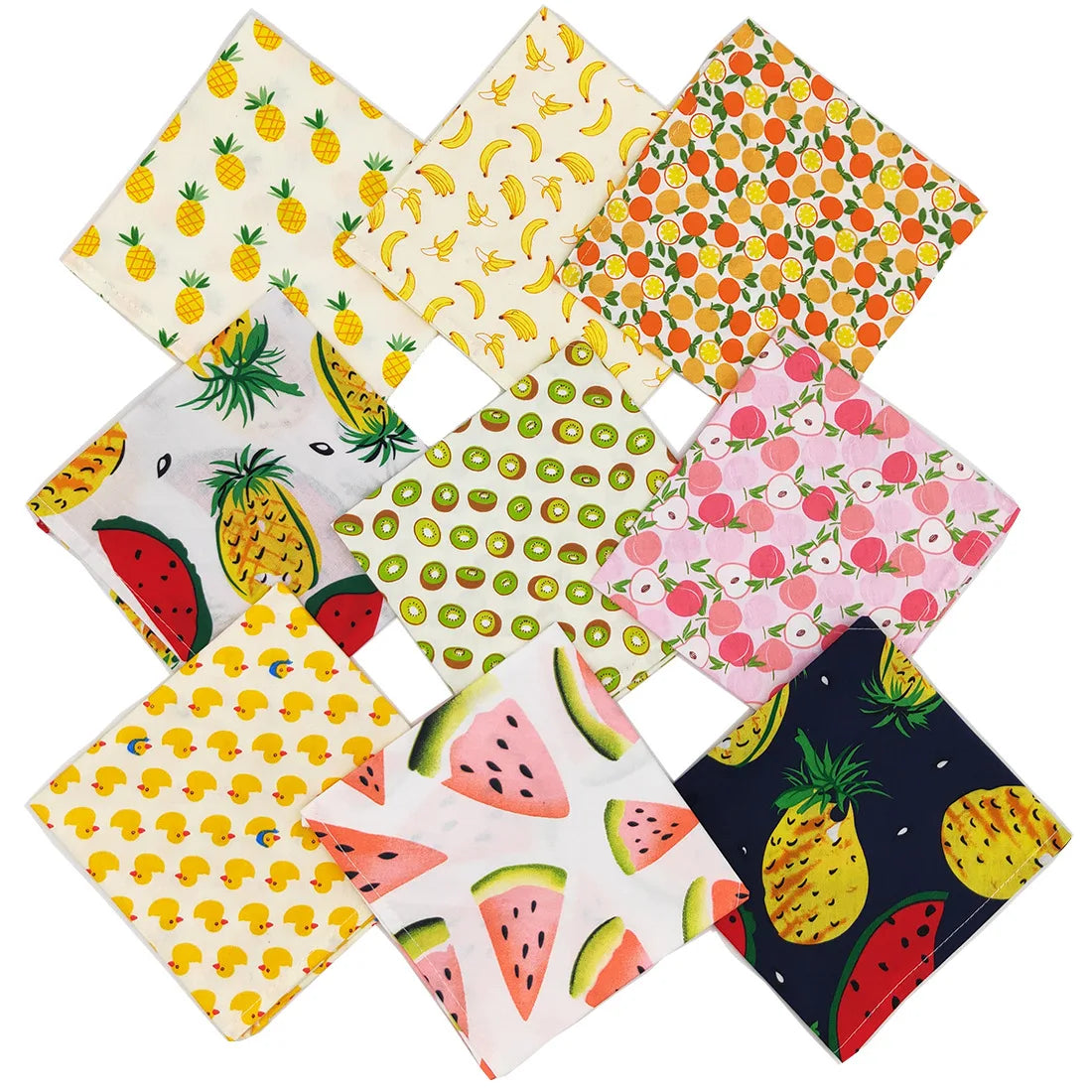 Pet saliva towel Fruit pet scarf Cotton dog triangle scarf Summer pet supplies accessories wholesale