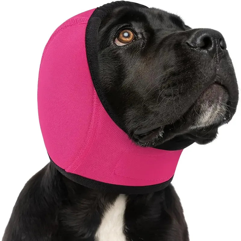 Waterproof Noise Cancelling Dog Ear Muffs for Swimming & Grooming - Calming Hood To Relieve Pet Anxiety & Prevent Shock