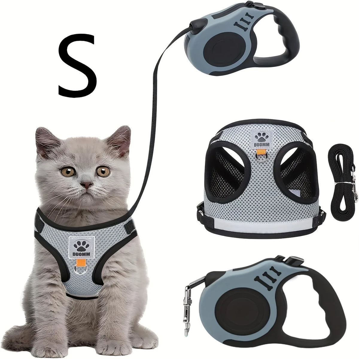 Pets Collar, Harness, Cats Pet Products Kitten Accessories Goods Kittens Harness Leash Things Breast-band Supplies For Cat Home