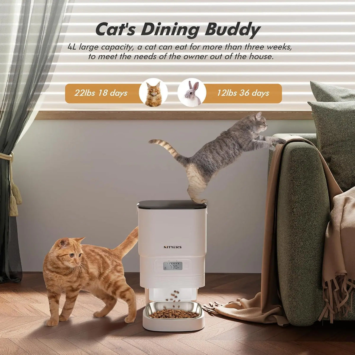 4.5L WiFi Automatic Feeder for Cats & Dogs