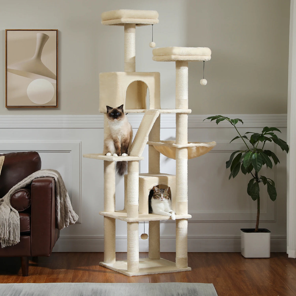 Large Multi-Level Cat Tower with Caves & Perches