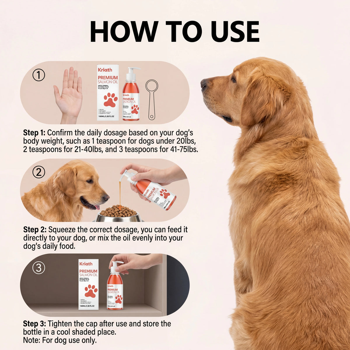 Salmon Oil for Dogs & Cats, 100ml