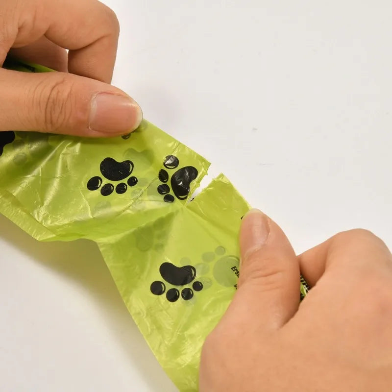 Biodegradable & Compostable Pet Poo Bags, with Drawstring. 10 Pcs, 12x12cm, EPI, for Greener Lifestyle