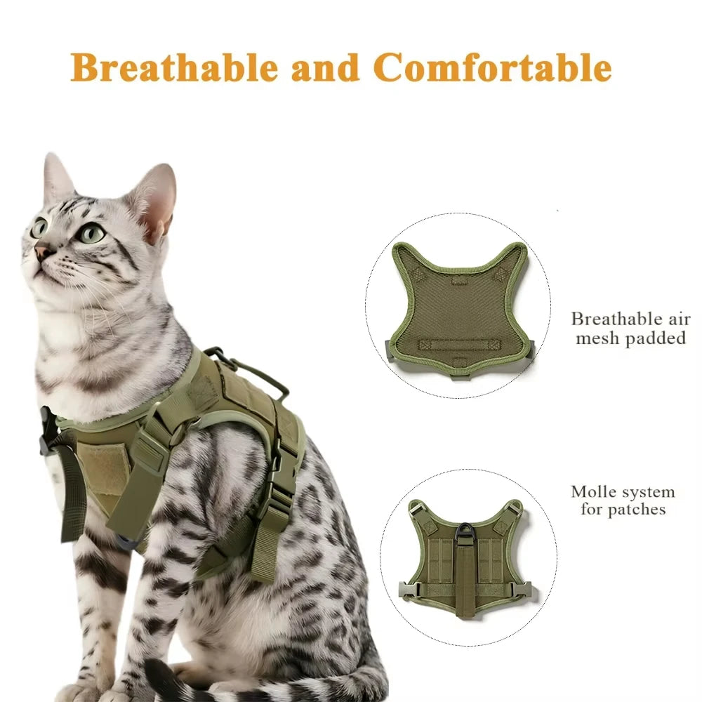 Escape-Proof Tactical Cat Harness & Leash Set