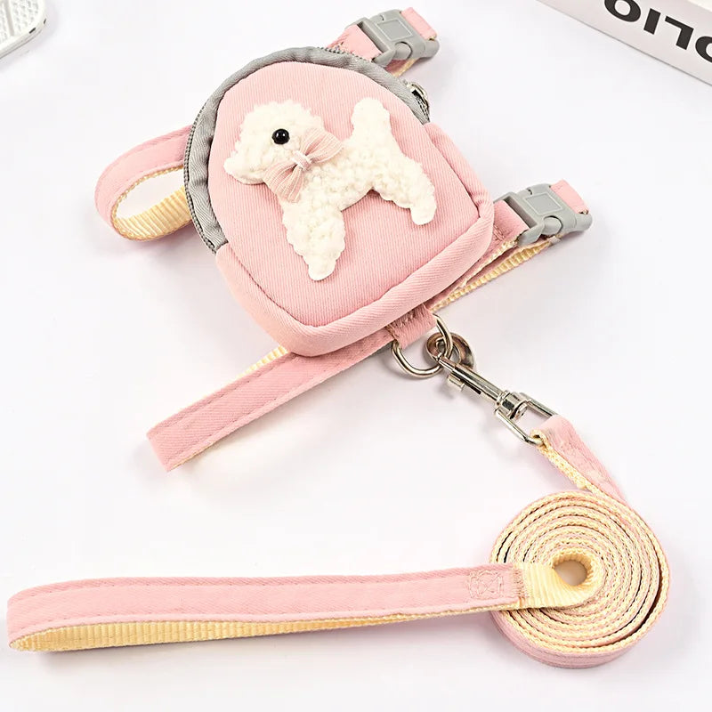 Fashion Cat Dog Harness and Leash Set for Cats Small Dogs Cute Dog Harness  Perfect for Outdoor Adventures and Carrying Treats