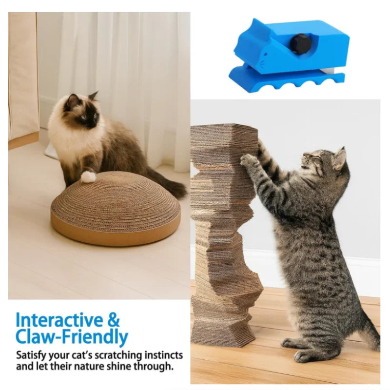 Blue Handheld Cardboard Cutter Tool, DIY Cutting Tool for Making Cat Scratching Pads, Scratch Boards & Cat Beds
