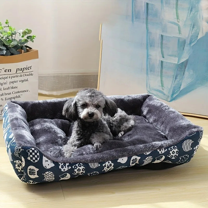 Sofa-Style Winter Pet Bed for Dogs & Cats