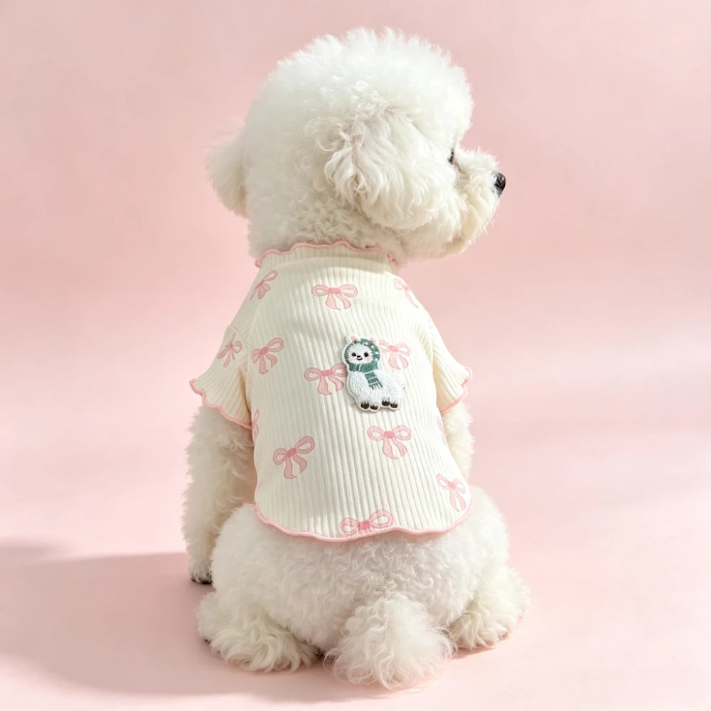 Cute Dog Tshirt Soft Pet Vest Breathable Elastic Summer Wear Lightweight Comfortable for Small Dogs Cats Pet Clothing
