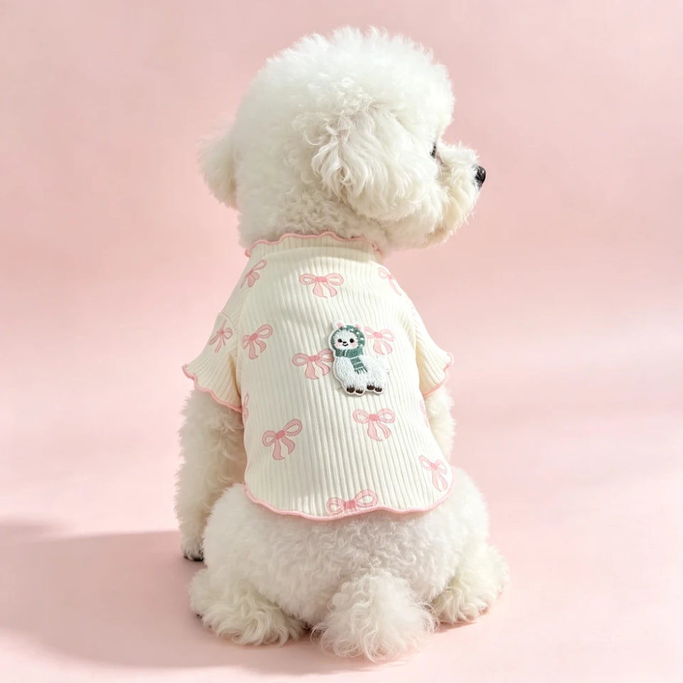 Cute Dog Tshirt Soft Pet Vest Breathable Elastic Summer Wear Lightweight Comfortable for Small Dogs Cats Pet Clothing