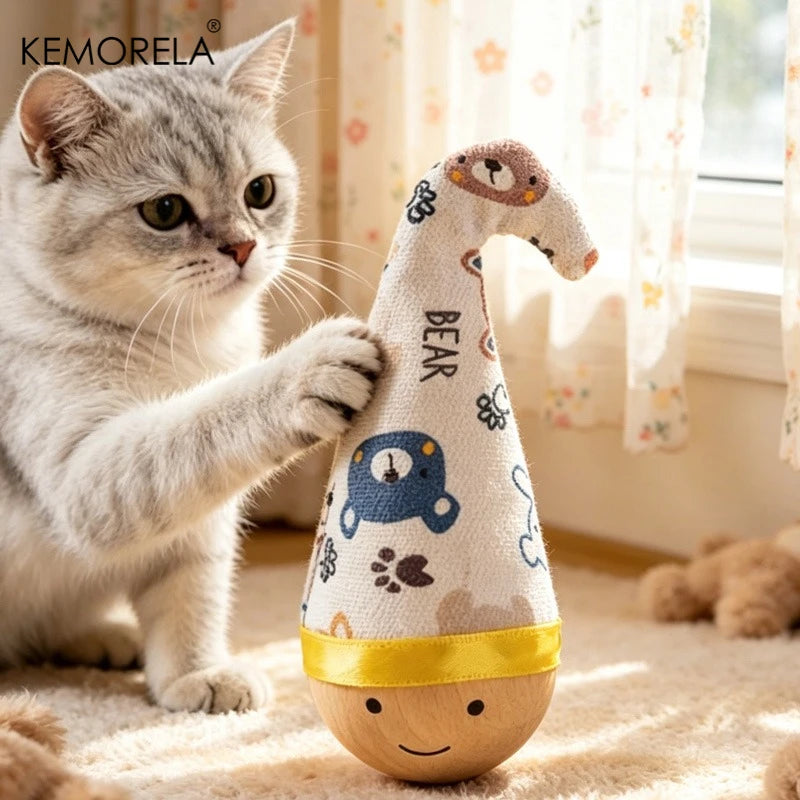 KEMORELA Swing Cat Toy Dynamic Shaking Interactive Game Specially Designed For Cats Independent Playtime Feather Style Pet Toy