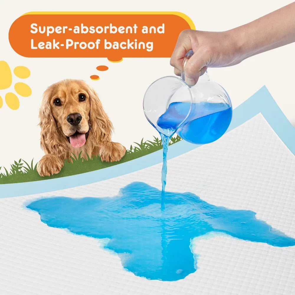 Disposable Dog Pee Pads Super Absorbent and Leak-Proof Puppy Training Pads Pet Housebreaking Pads Washable Piddle Pads 100 Count 22x22 Inches