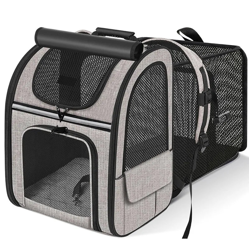 Expandable Pet Travel Backpack for Cats & Dogs