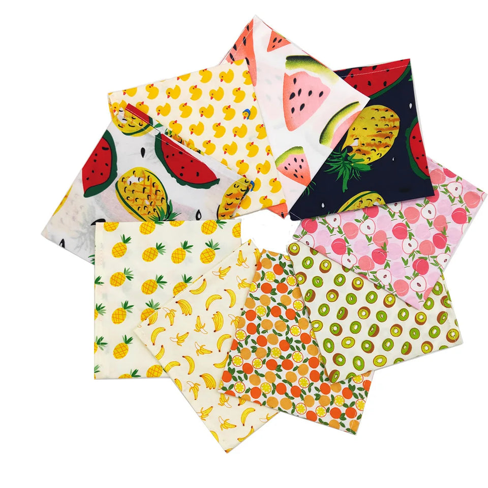 Pet saliva towel Fruit pet scarf Cotton dog triangle scarf Summer pet supplies accessories wholesale