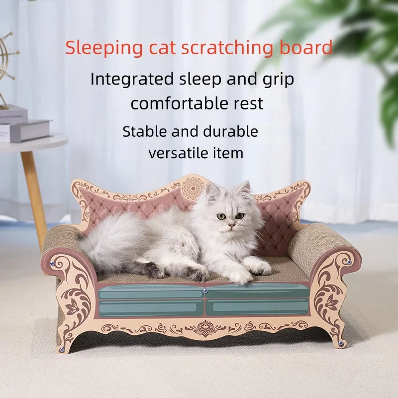 L-Shaped Cat Scratcher, Sofa & Bed