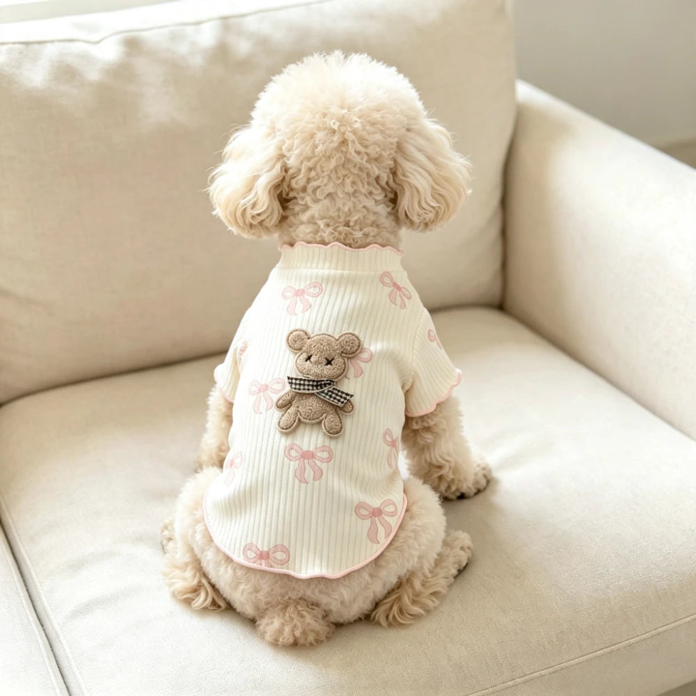 Breathable Lightweight Dog Tshirt Pet Vest Elastic Soft Comfortable for Small Dogs Cats Cute Design Summer Pet Clothing Outfit Wear