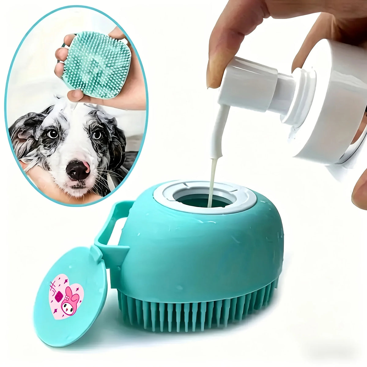 Pet Massage & Bath Brush for Dogs and Cats