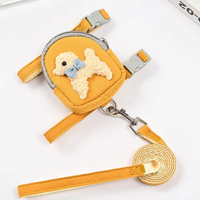 Fashion Cat Dog Harness and Leash Set for Cats Small Dogs Cute Dog Harness  Perfect for Outdoor Adventures and Carrying Treats