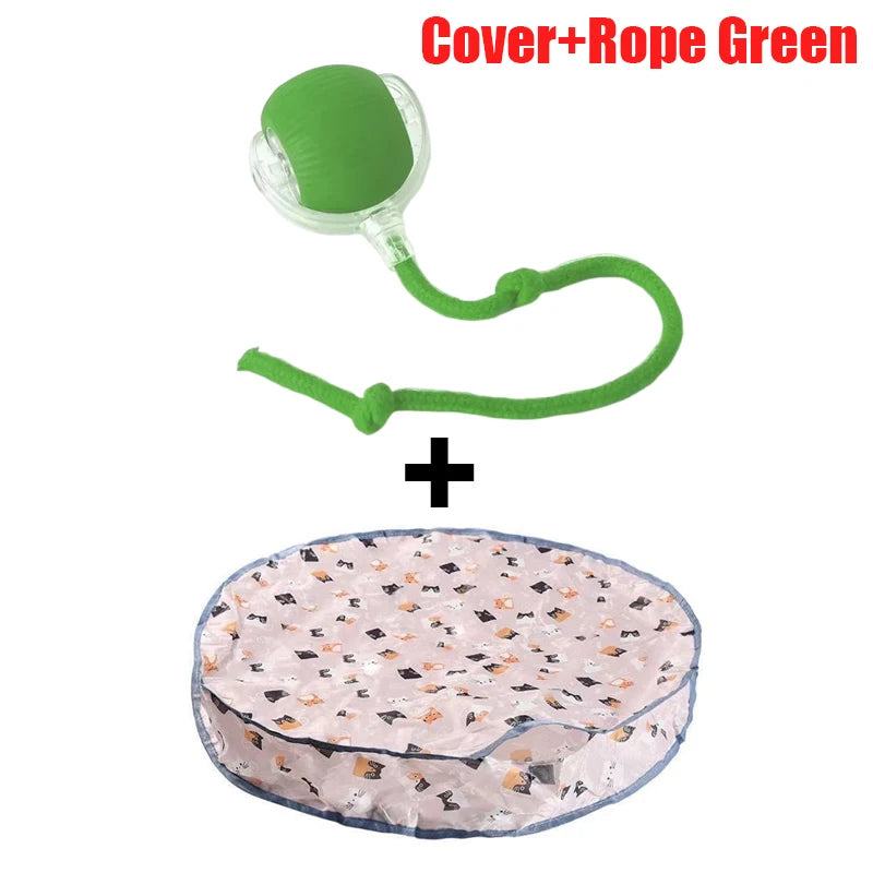 Interactive Cat Toys Ball Cover Set Fast Rolling in Pouch Hide and Seek Kitten Toy Motion Activated Interactive Cat Toy Indoor