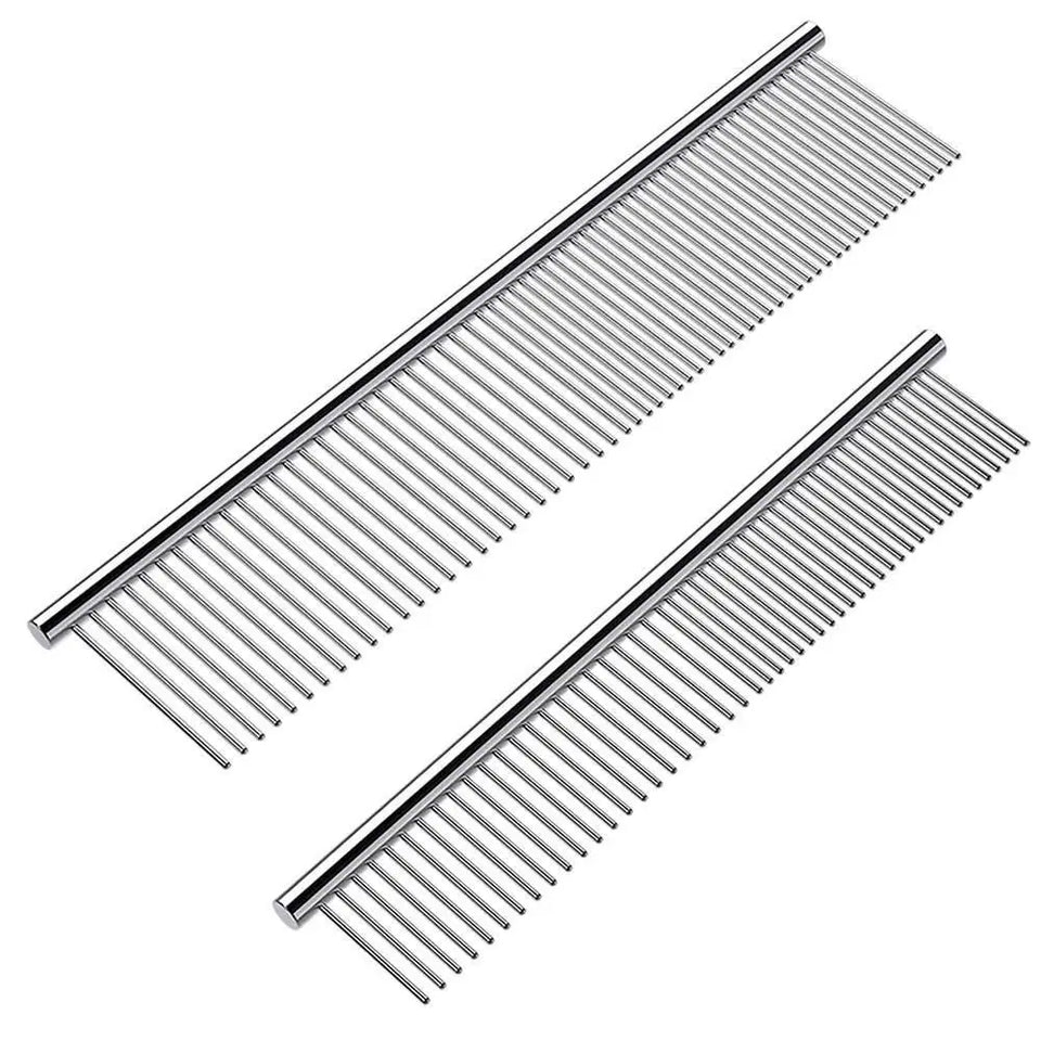 Cat and Dog Stainless Steel Comb Grooming Comb to Remove Loose Hair Needle Comb Detangling Comb Pet Comb