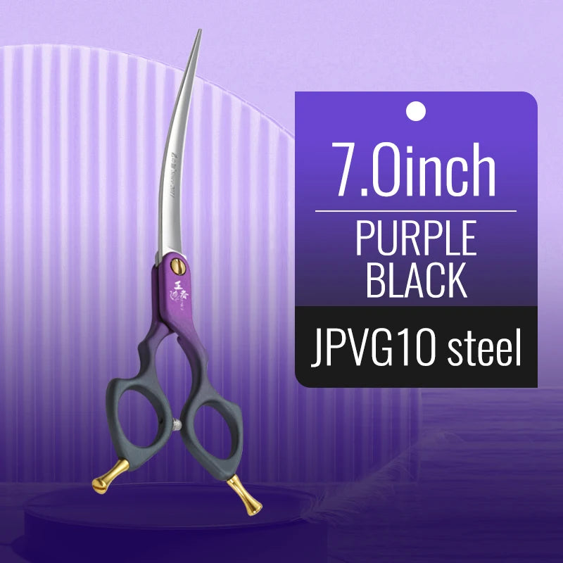 Professional 440C Curved Dog Grooming Shears