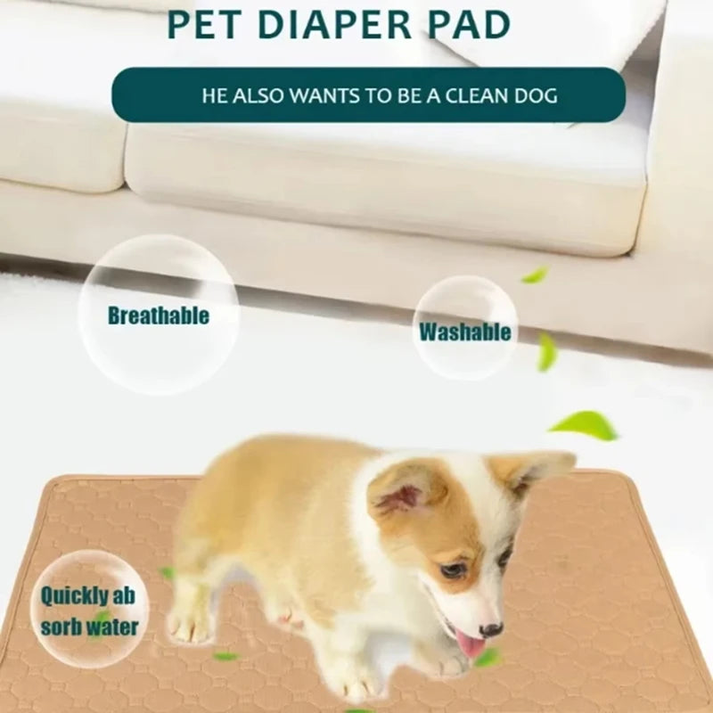 Dog Pee Pad Reusable Washable Dog Urine Mat Car Seat Floor Sofa Waterproof Absorbent Puppy Cat Training Diaper Mat Pet Supplies