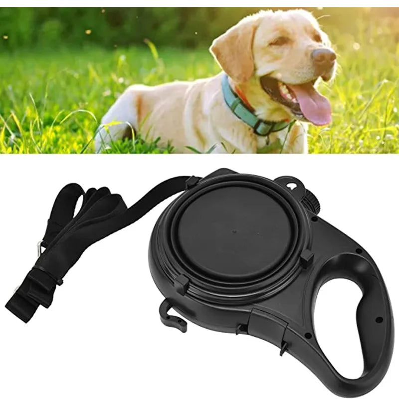 Multifunction Dog Leash with Water Bottle & Bowl