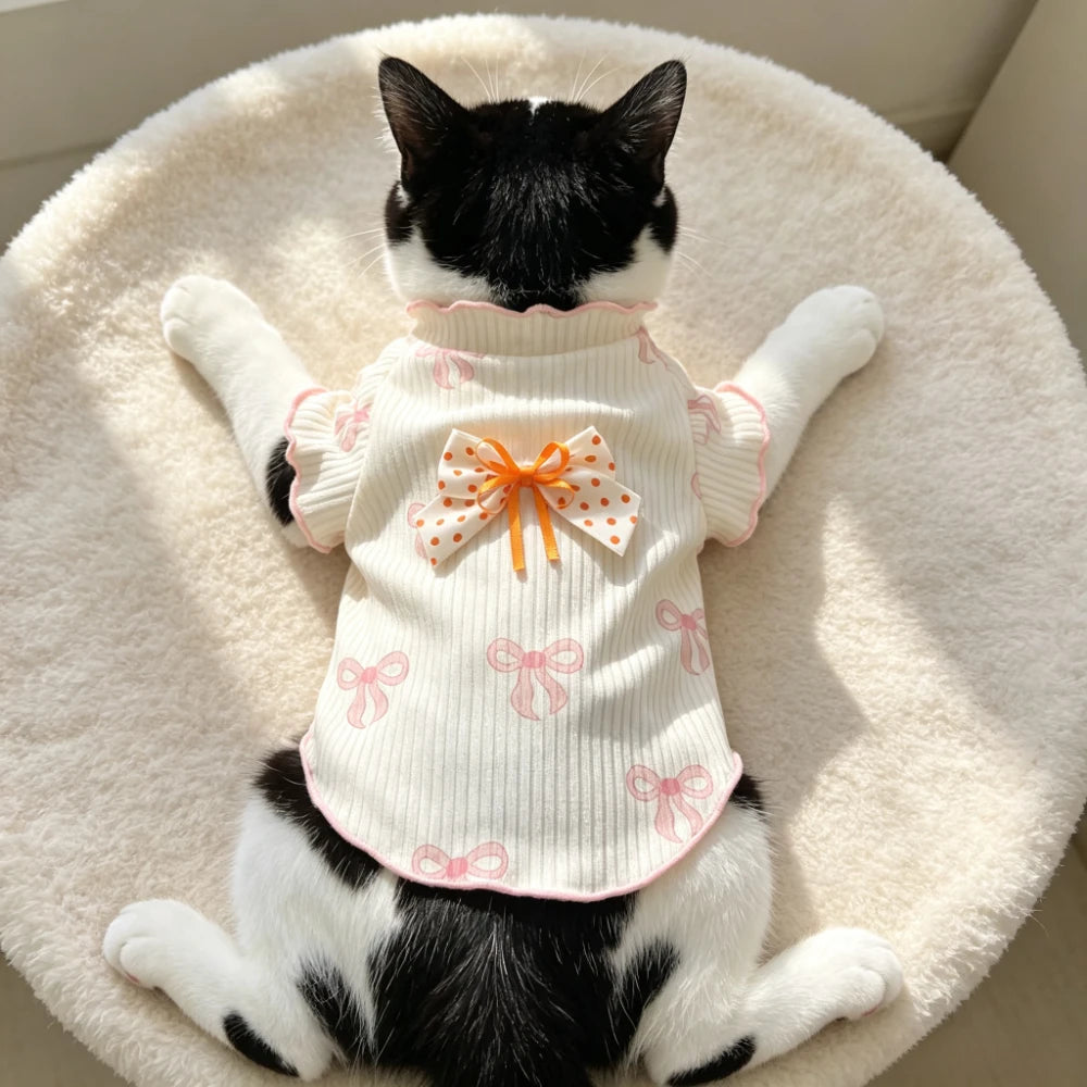 Lightweight Soft Elastic Dog Tshirt Pet Vest Summer Wear Comfortable for Small Dogs Cats Cute Design Breathable Pet Clothing Summer Outfit