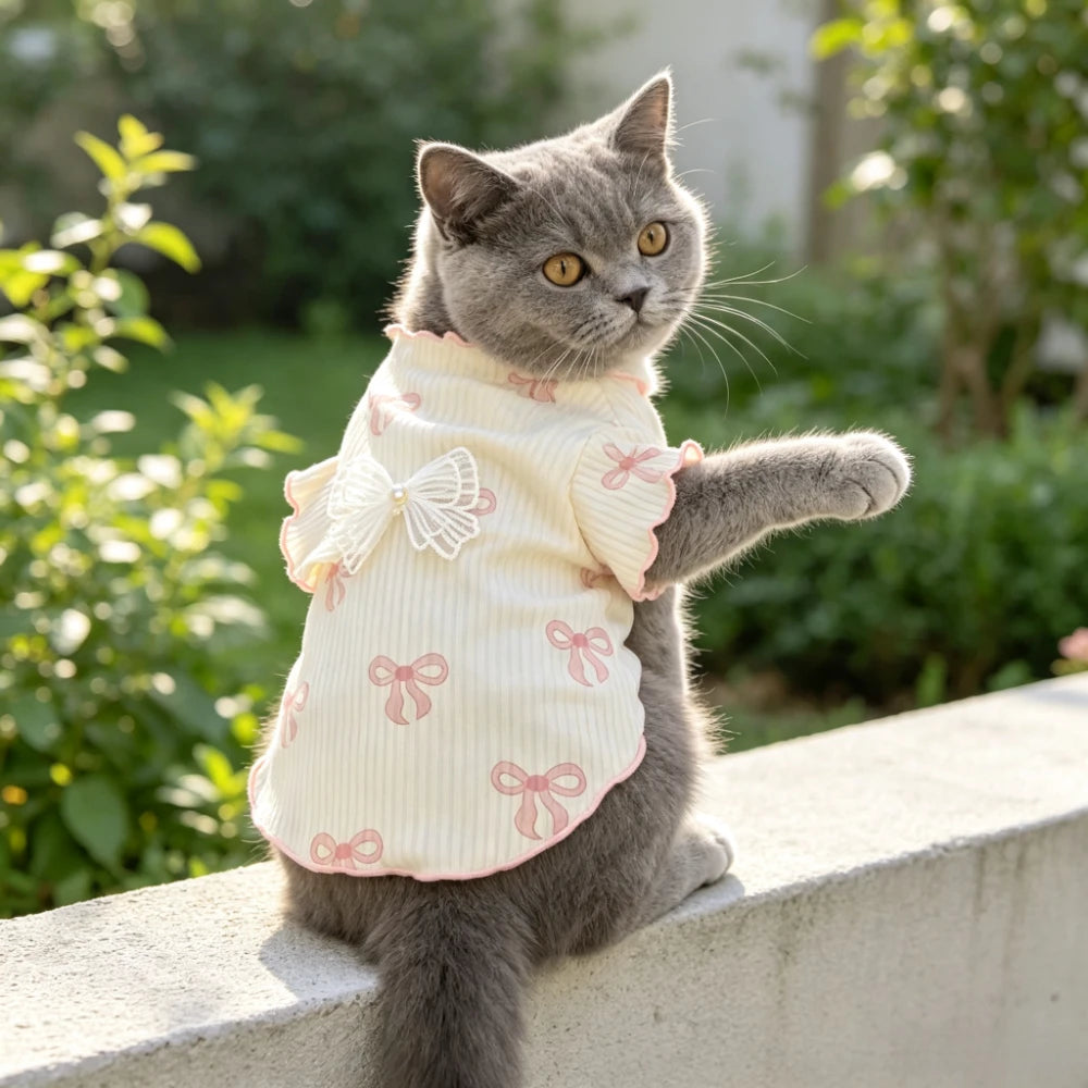 Lightweight Breathable Elastic Dog Tshirt Soft Pet Vest Summer Wear Comfortable for Small Dogs Cats Cute Design Pet Clothing Summer Outfit