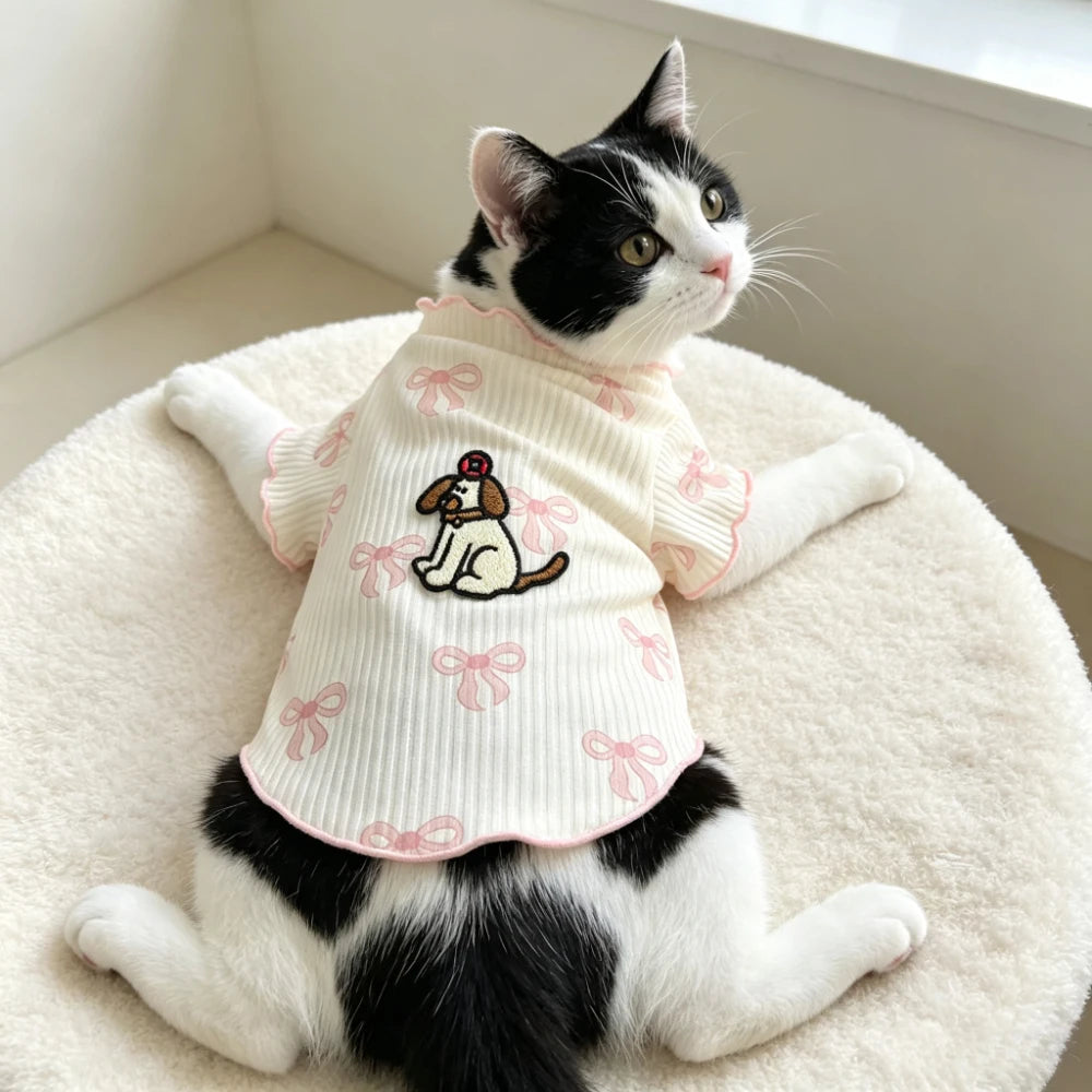Breathable Lightweight Elastic Dog Tshirt Soft Pet Vest Summer Wear Comfortable for Small Dogs Cats Cute Design Pet Clothing Summer Outfit