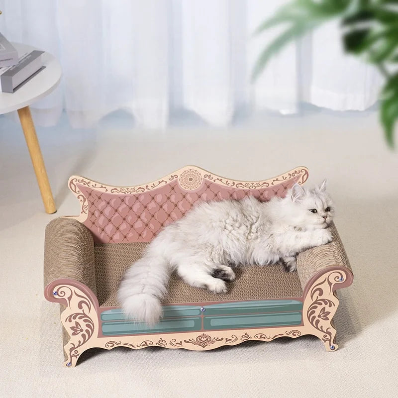 L-Shaped Cat Scratcher, Sofa & Bed