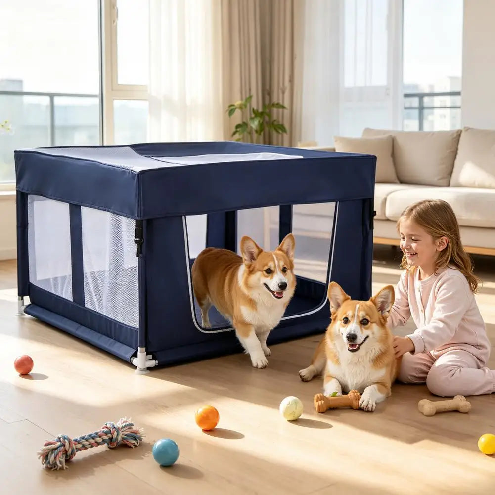 Foldable Covered Dog & Puppy Playpen