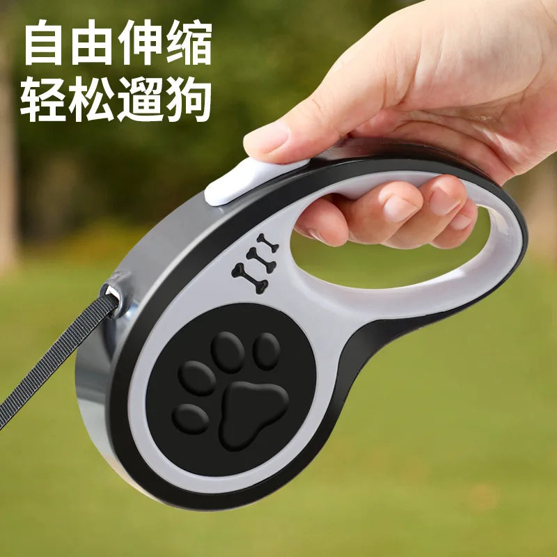Pet leash with anti‑escape and anti‑sudden‑leash‑pull features; retractable automatic leash for small and medium‑sized dogs; dog