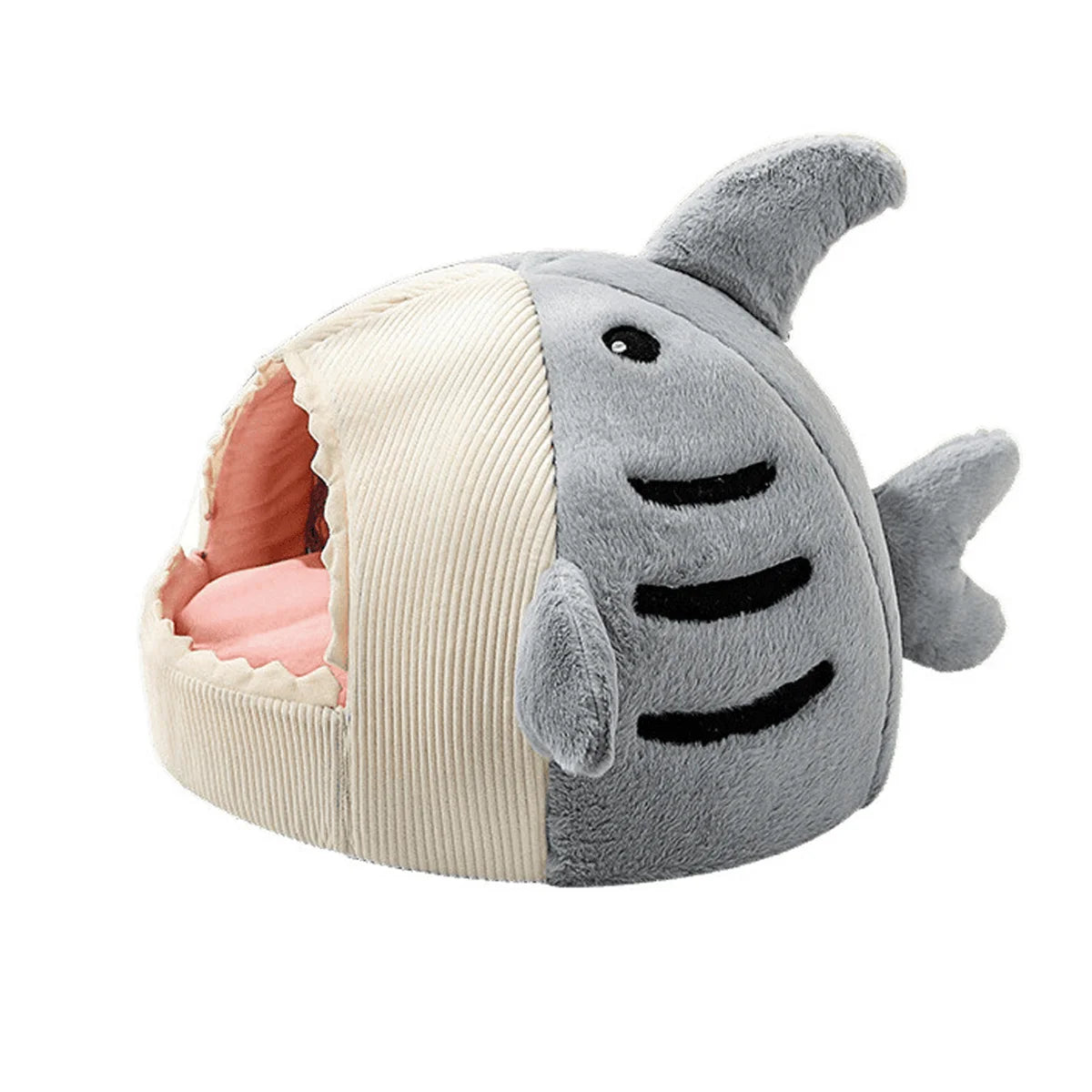 Shark-Shaped Cozy Bed for Dogs & Cats