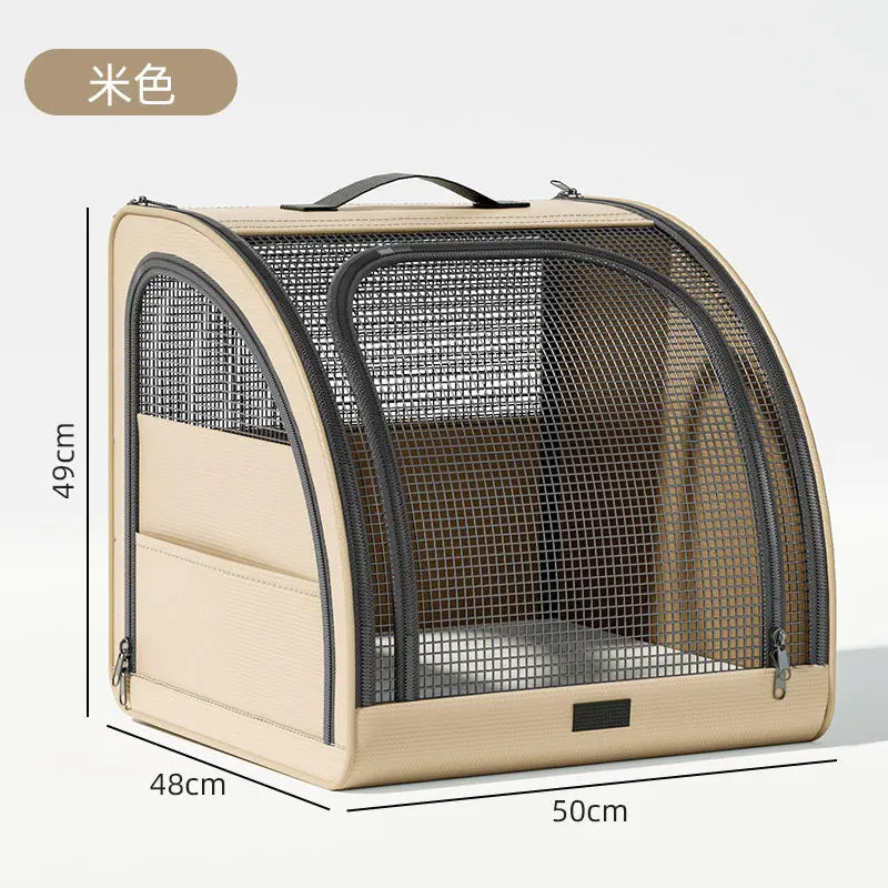 Foldable Pet Carrier Backpack for Cars & Travel