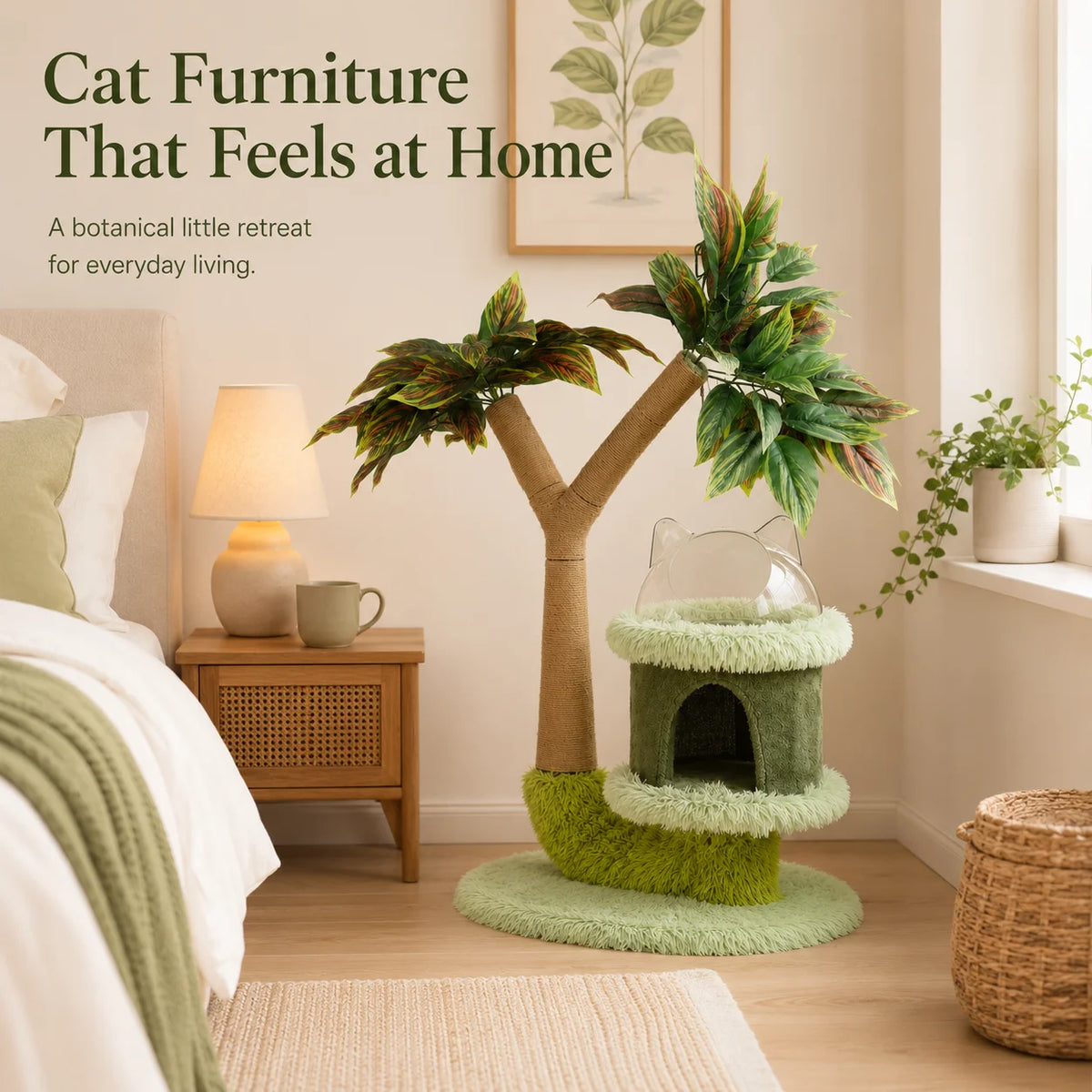 Mango Tree Cat Tower with Sisal Scratcher