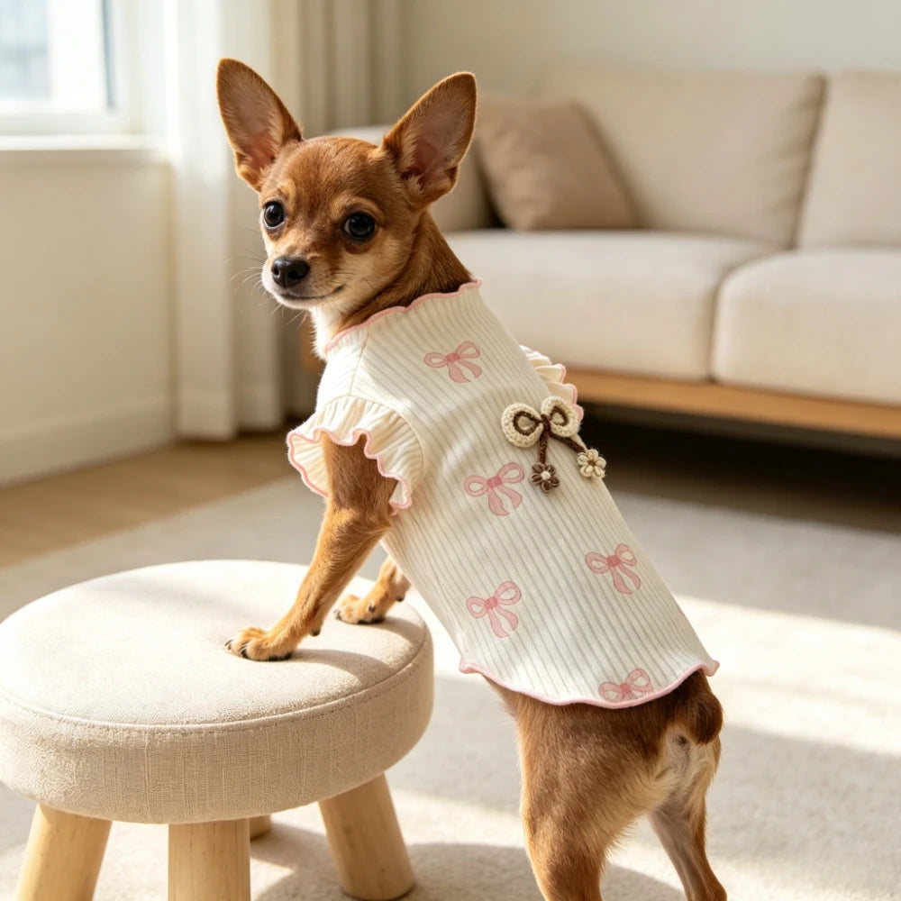 Lightweight Soft Elastic Dog Tshirt Pet Vest Summer Wear Comfortable for Small Dogs Cats Cute Design Breathable Pet Clothing Summer Outfit