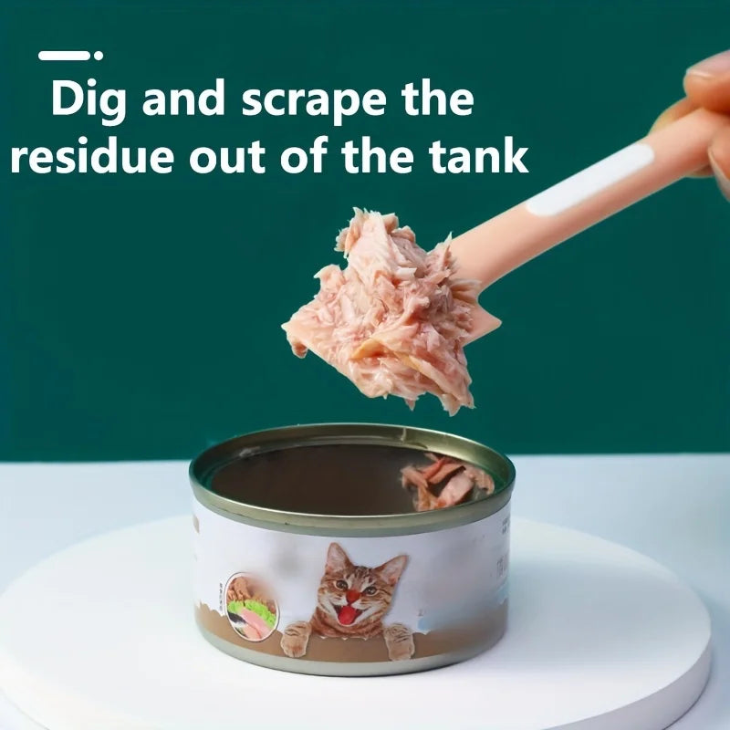 Reusable Pet Canned Spoon Silicone Pet Wet Food Mixing Spoon Pet Tableware Accessories Feeder Shovel Feeding Stirring Spoons