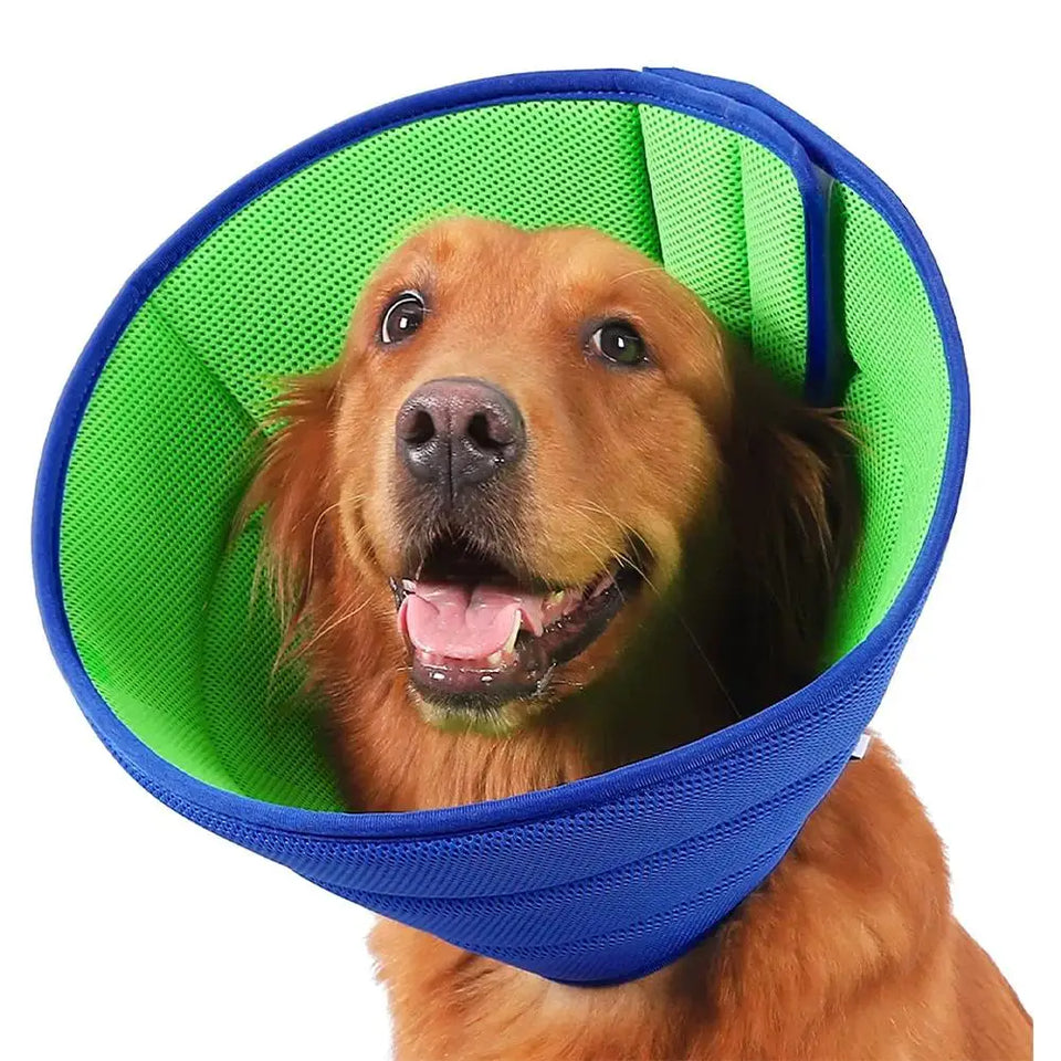 Soft Pet Recovery Cone for Dogs Cats Breathable Mesh Elizabethan Collar Anti Lick Bite Post Surgery Protection