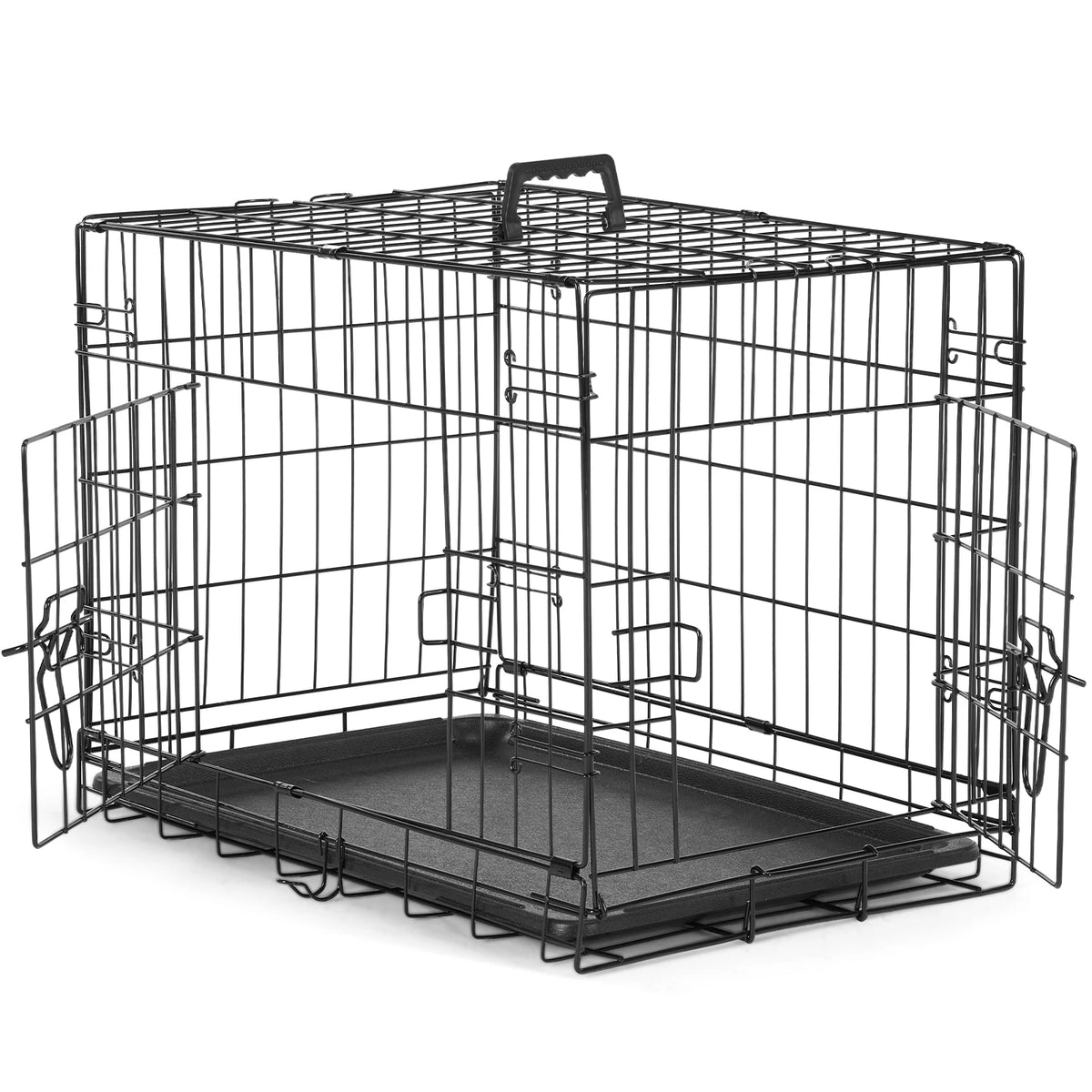 48-Inch Double-Door Folding Dog Crate