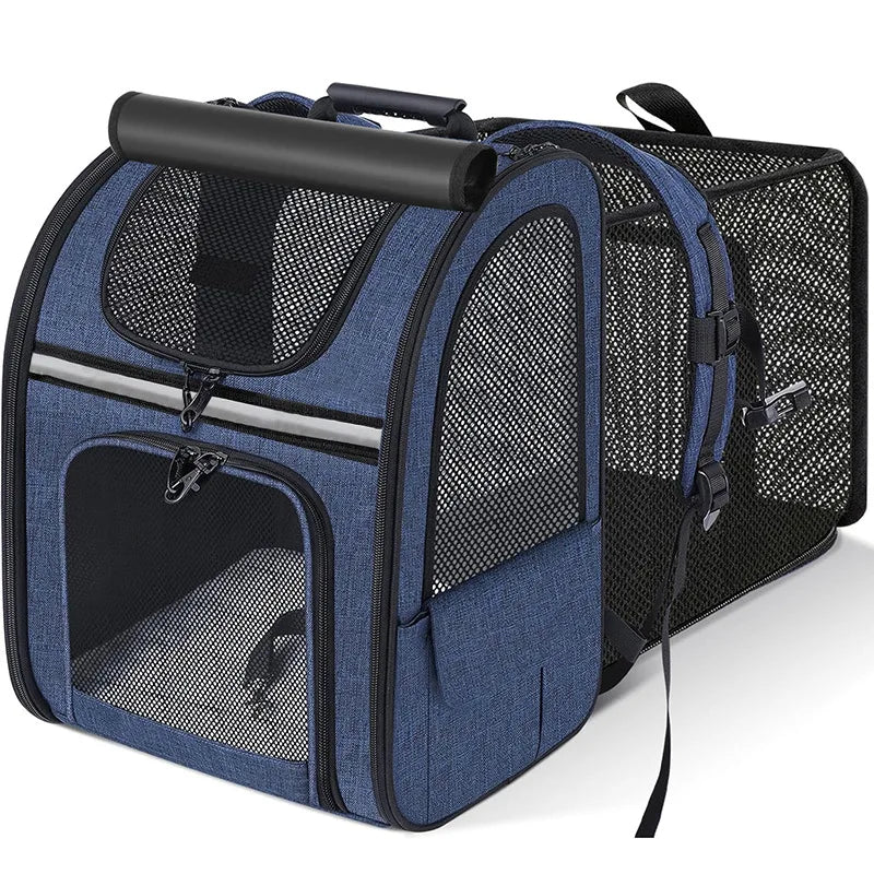 Expandable Pet Travel Backpack for Cats & Dogs