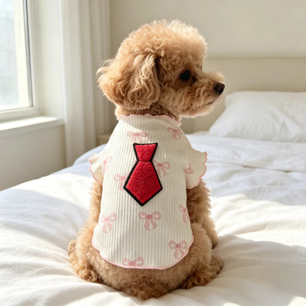 Lightweight Breathable Summer Dog Tshirt Pet Vest Elastic Soft Comfortable for Small Dogs Cats Cute Design Pet Clothing Outfit Wear