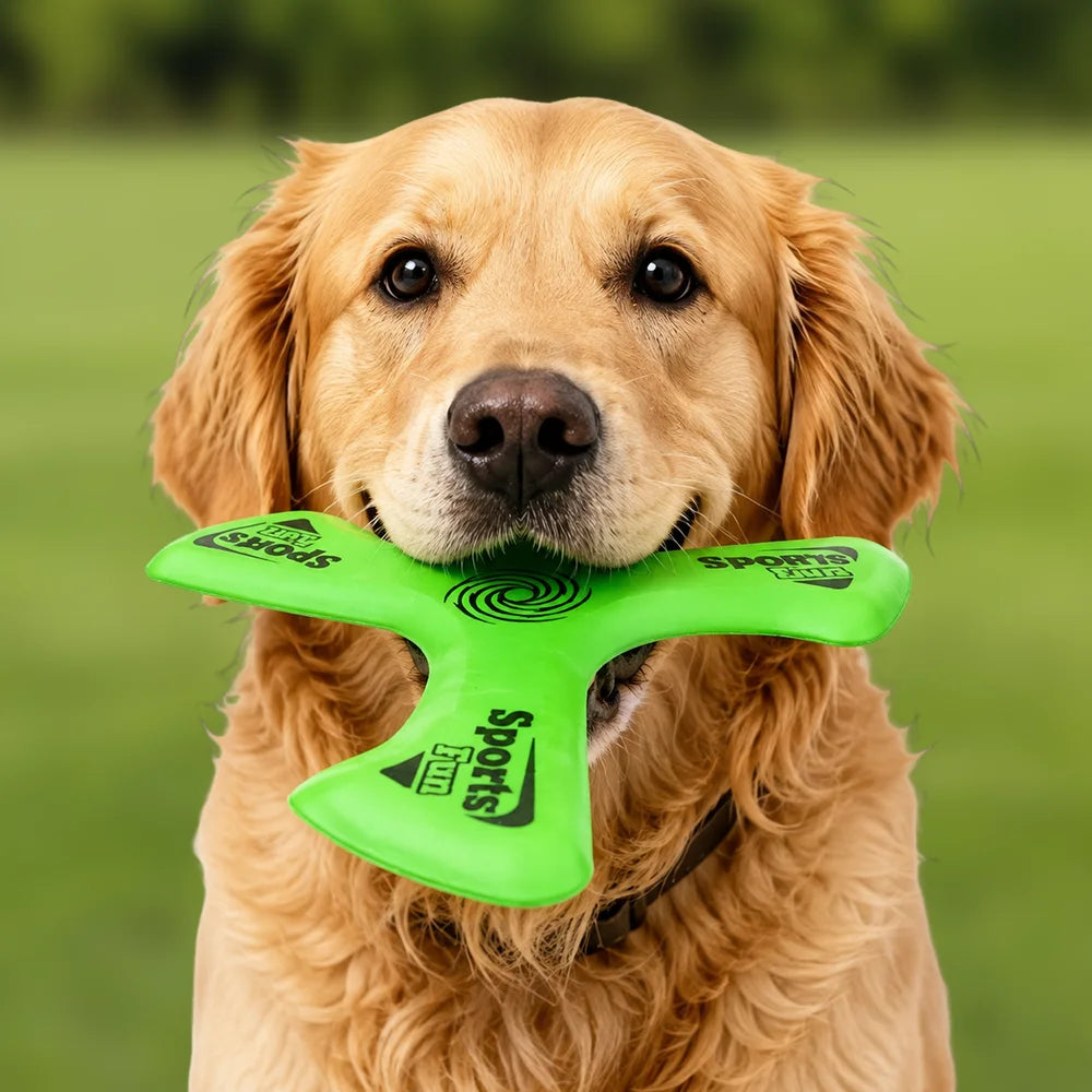 Outdoor Interactive Dog Boomerang Toy Three Wings Pet Flying Disc Lightweight Safe Bite Resistant Puppy Training Throw Play Toy Pet Entertainment Supplies