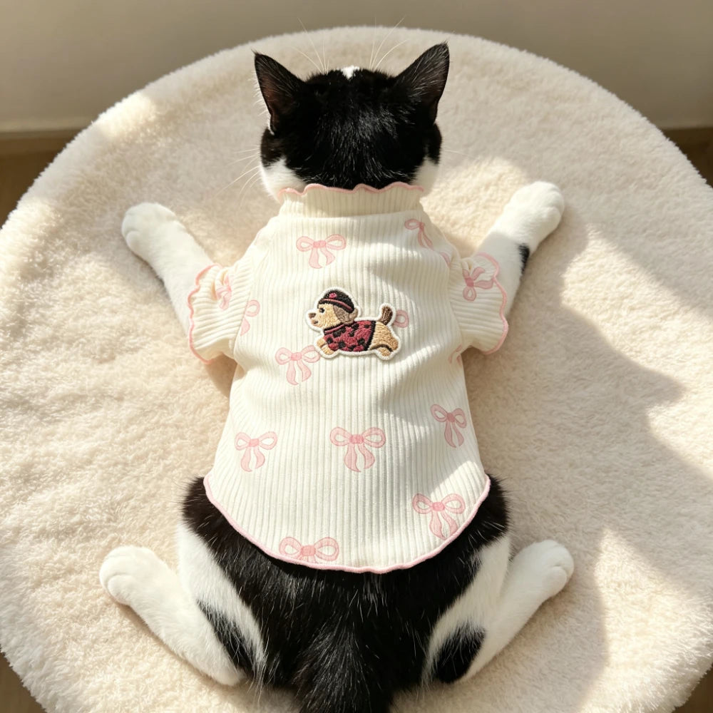Elastic Dog Tshirt Soft Pet Vest Summer Wear Comfortable for Small Dogs Cats Cute Design Pet Clothing Summer Outfit Lightweight Breathable