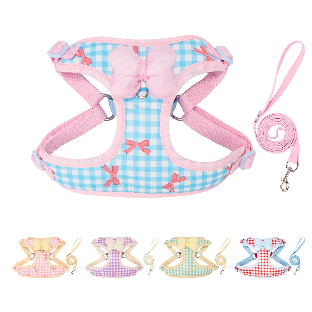 New dog leash pet chest back outdoor puppy bear teddy chest strap breathable walking dog leash