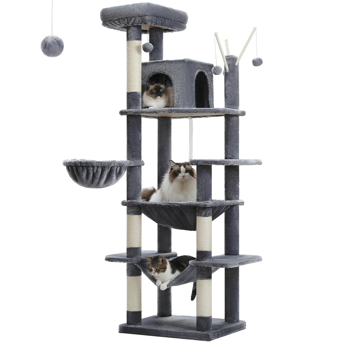 Large Multi-Level Cat Tower with Caves & Perches